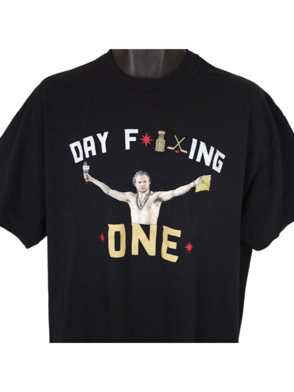 Vegas Golden Knights T Shirt Mens Size XL Black Day F*cking One William Karlsson